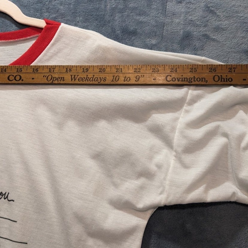 Vintage Inner World Love Letters Ringer Nightshirt White Red OSFM Tee Shirt USA - Picture 6 of 8